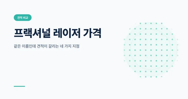 프랙셔널 레이저 가격 가이드 썸네일
