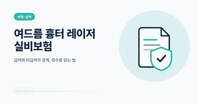 여드름 흉터 레이저 실비보험 가이드 썸네일